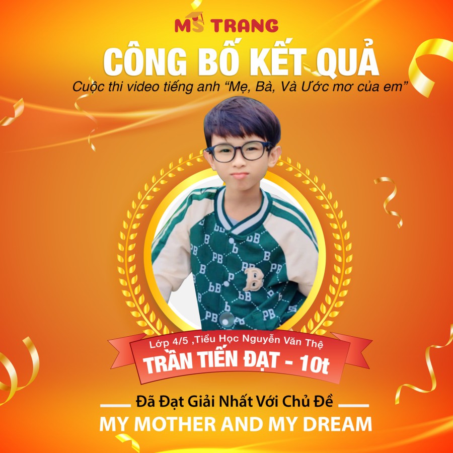 🎉 CÔNG BỐ KẾT QUẢ CUỘC THI VIDEO TIẾNG ANH CHÀO MỪNG 20-10 & KỈ NIỆM 5 NĂM THÀNH LẬP MS TRANG ENGLISH CENTER! 